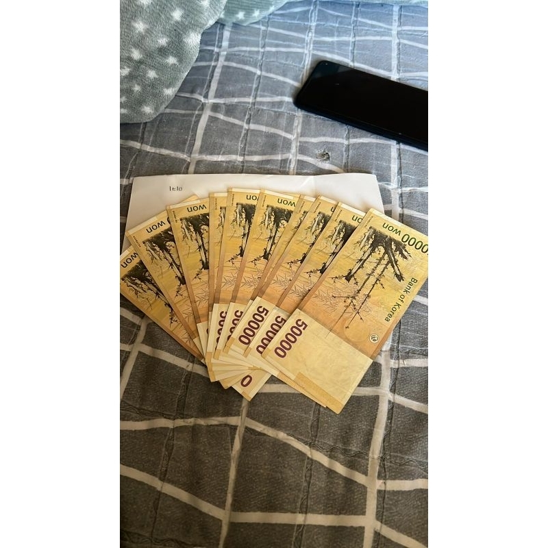 Won Korea 50000 Asli 100%