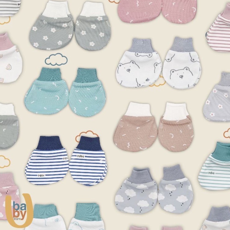 Super Premium  1 Set Sarung Tangan dan Kaki Bayi Yobo by BabyU