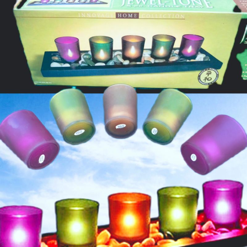 Gelas Lilin Warna/Lilin Gelas Kaca warna untuk Dekorasi Lilin Gelas Kaca Warna Mewah Premium