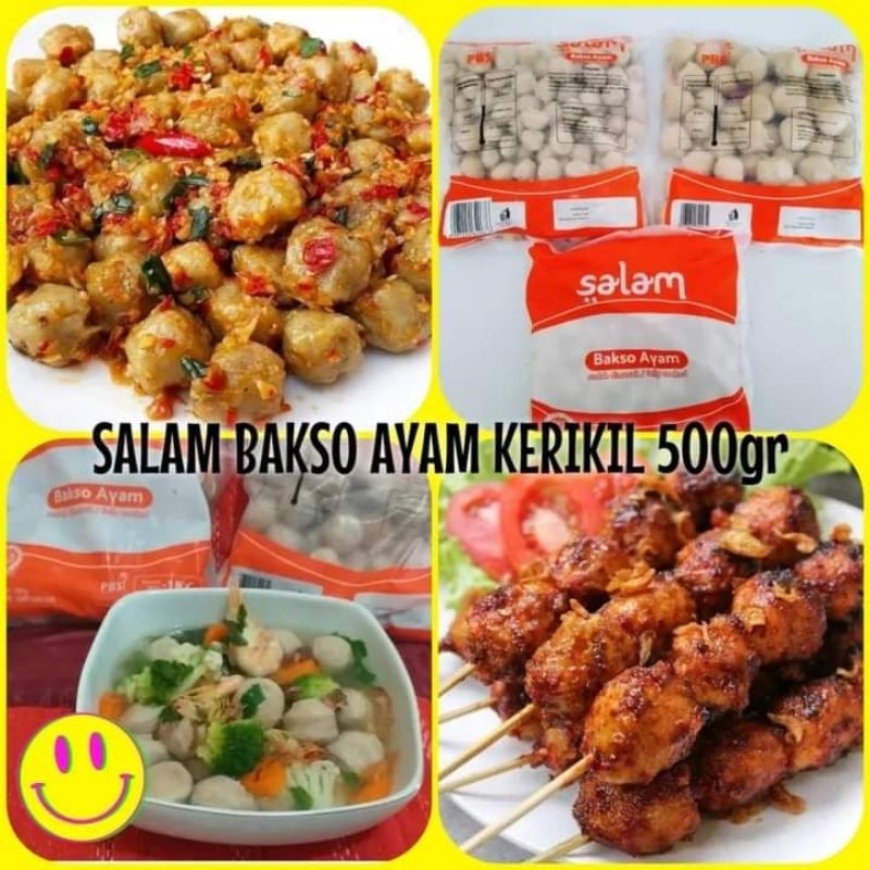 

Salam bakso ayam kerikil 500gr/ pentol ayam salam baso ayam