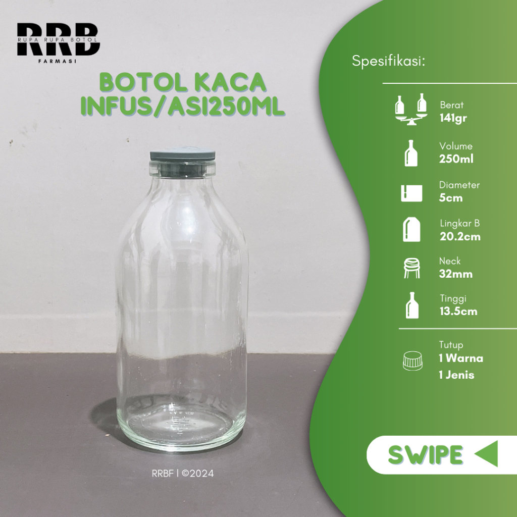 BOTOL KACA ASI 250ML BOTOL INFUS 250ML BOTOL KACA BENING