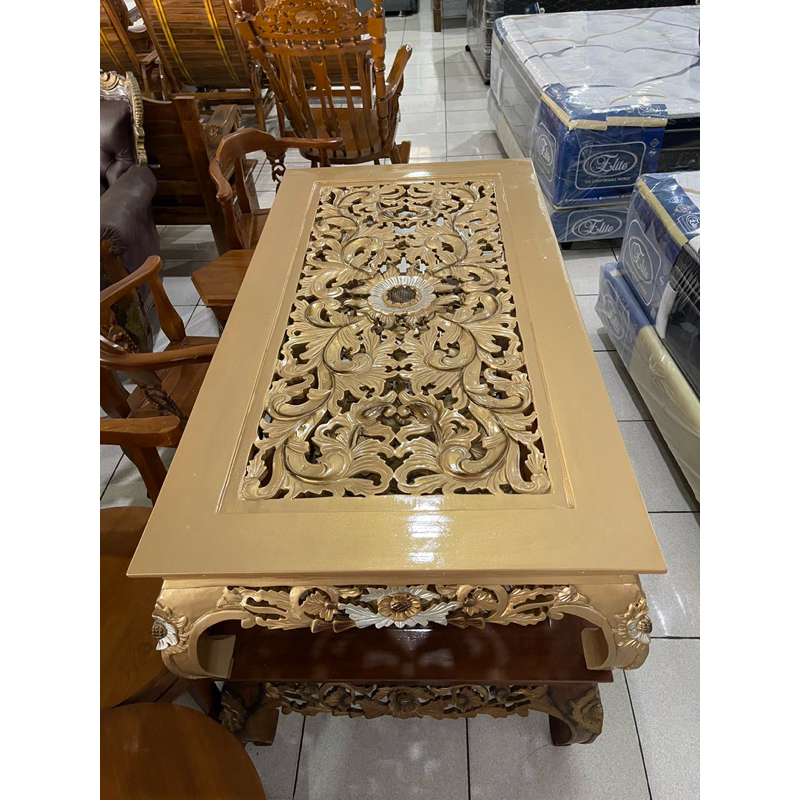 Meja Ketapang Jati - Meja Tamu Ketapang - Meja ukiran