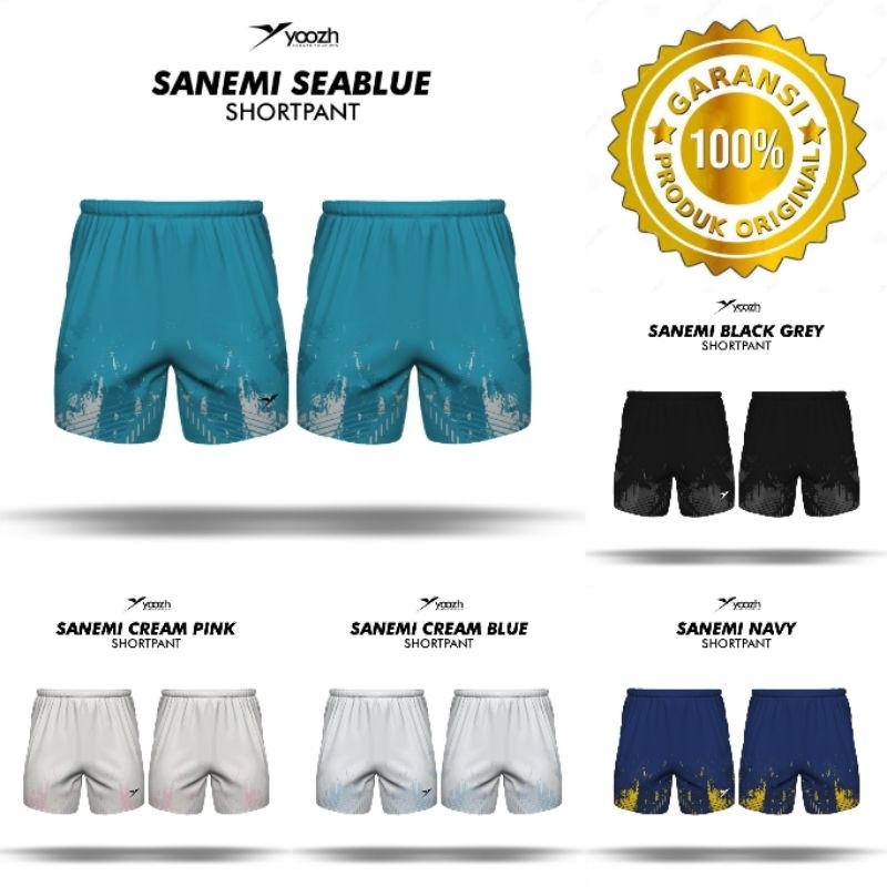 CELANA PENDEK YOOZH SANEMI BADMINTON ORI IMPORT VOLLY GOWES PINGPONG ORIGINAL PREMIUM KAOS PRIA WANI