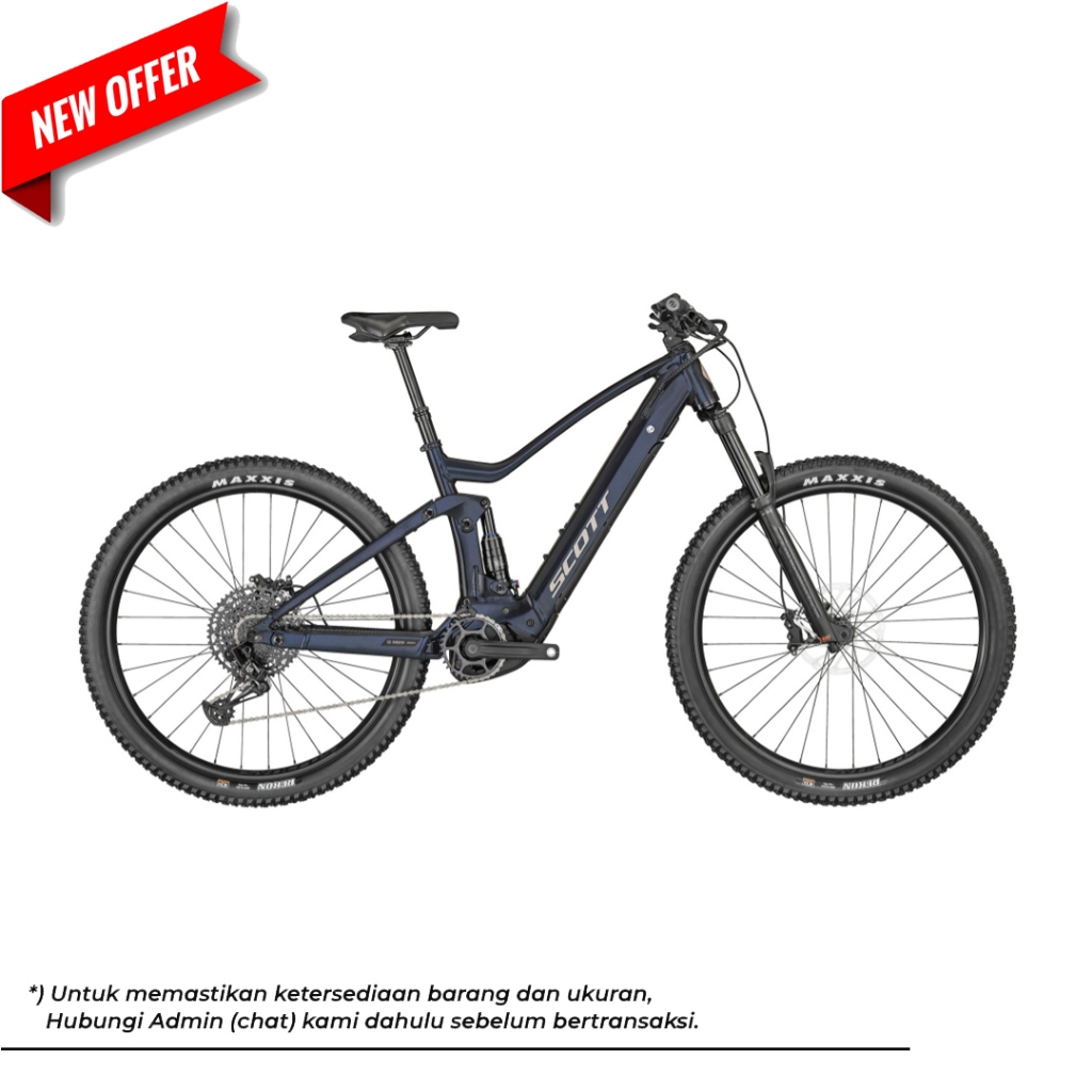 Sepeda Ebike MTB SCOTT 23 Strike Eride 930 Blue Midnight Blue