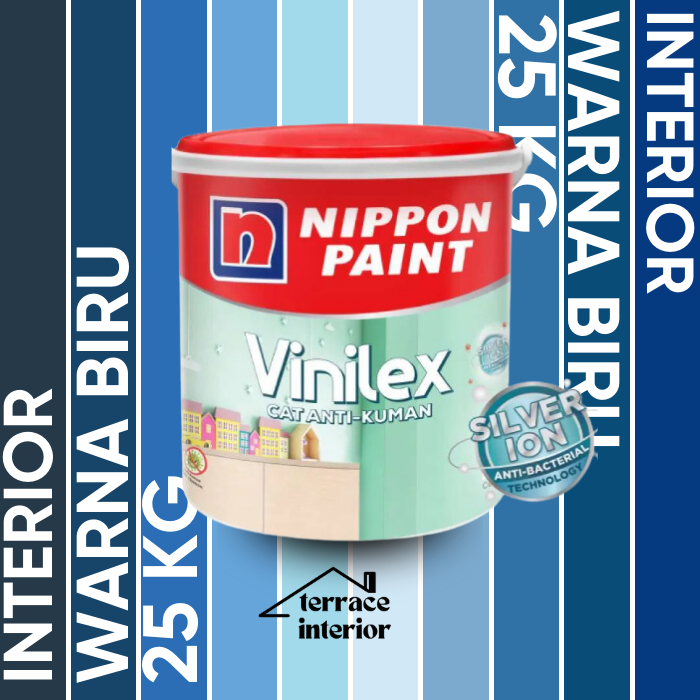 Cat Tembok Vinilex Silver Ion Nippon Paint Interior Warna Biru 25kg