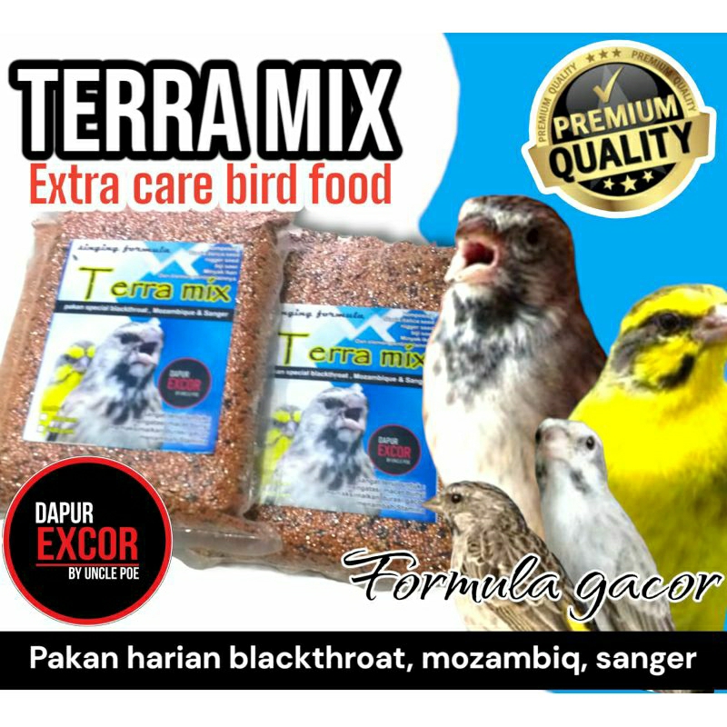 pakan burung blacktroat mozambix sanger formula gacor sangat cocok untuk jantan excor teramix 500gr