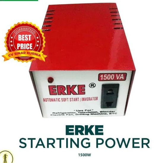 Starting Elektronik Merk ERKE 1500 watt Inverator Anti Jeglek