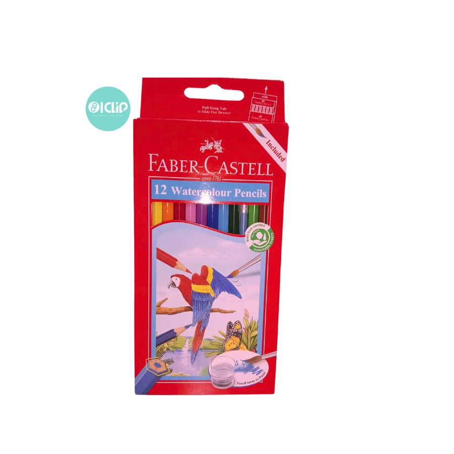 

PENSIL WARNA FABER CASTELL Water Colour 12 Long Panjang & Short pendek TERMURAH