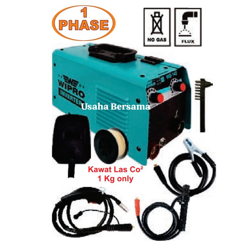 Mesin Las MIG 140 Tanpa Gas WIPRO Gasless Welding CO2 Flux MIG140