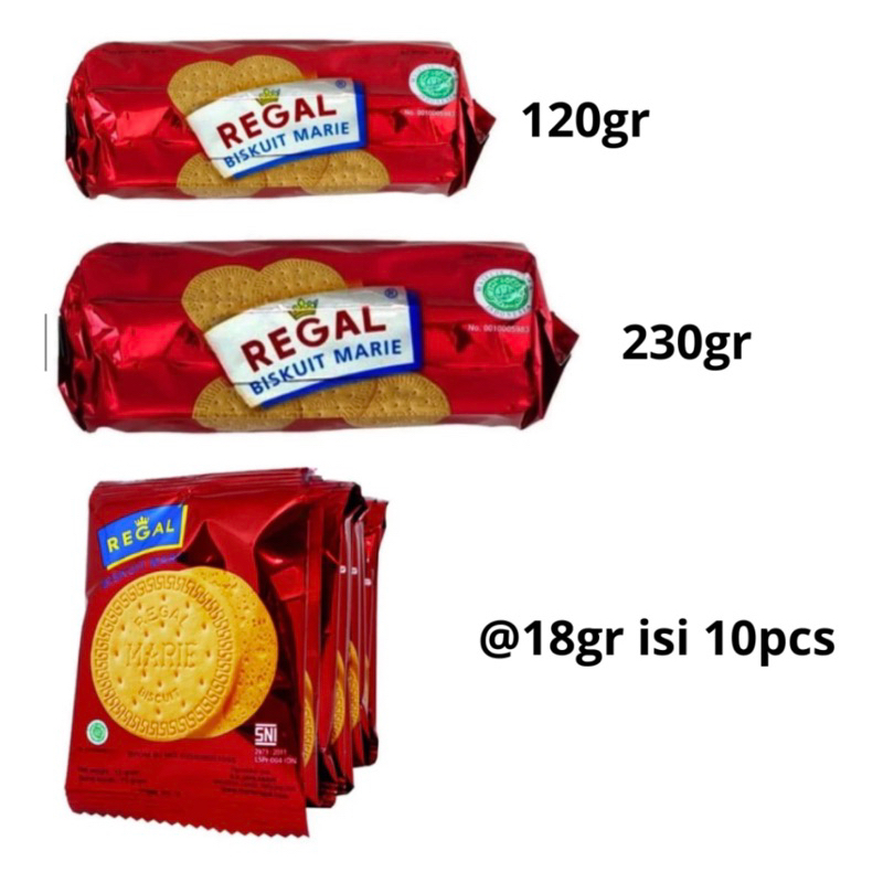 

BISKUIT MARIE REGAL 230gr, 130gr, 18gr
