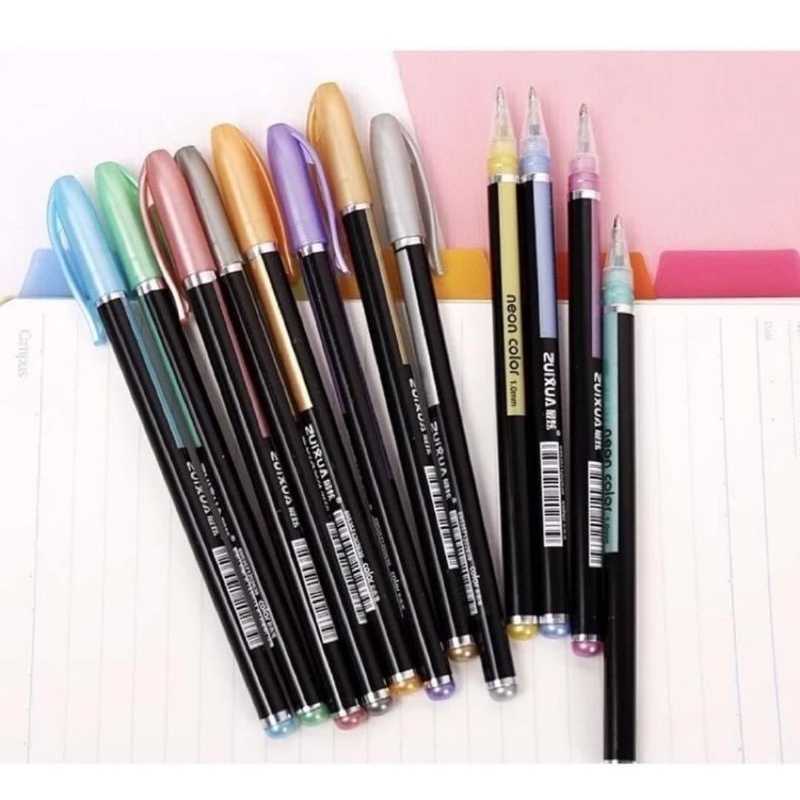 

Pulpen gel neon color/pen pastel warna