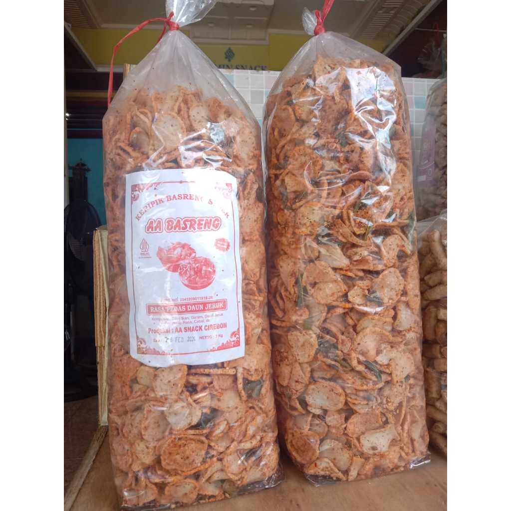 

Keripik Basreng Bulat Extra Daun Jeruk