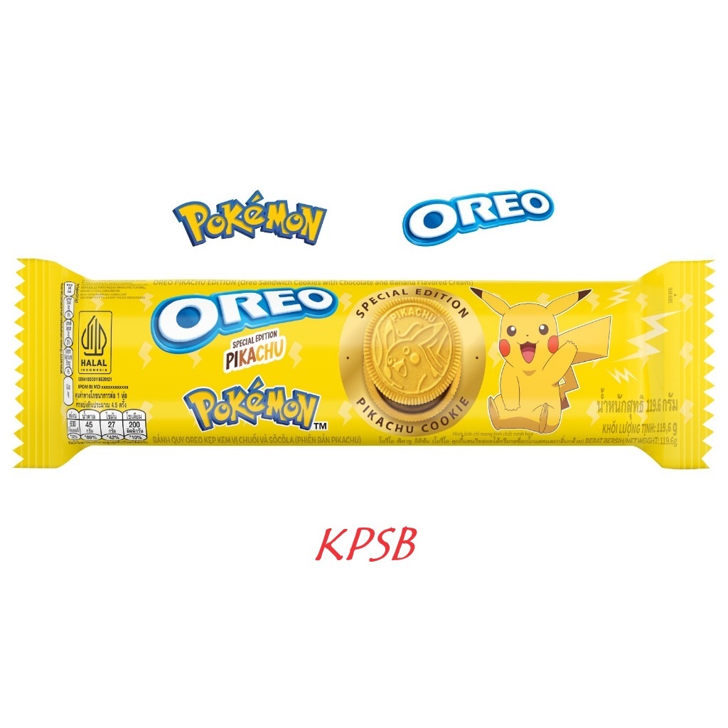 

Oreo Pokemon Biskuit Chocolate Banana 119.6 Gram