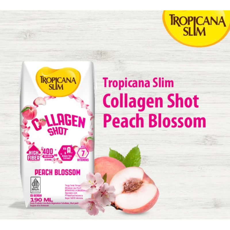

Tropicana Slim Collagen Shot Peach Blossom 190ml x 4box
