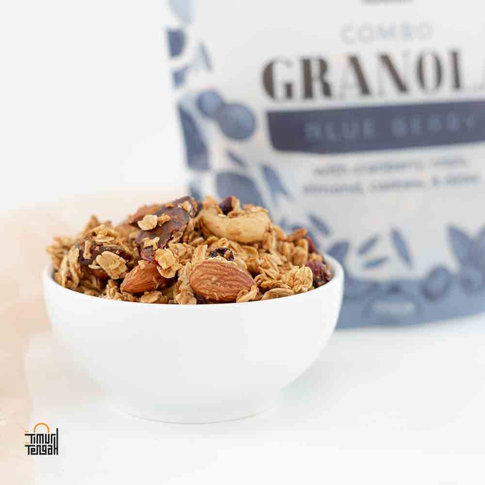 

Granola Timur Tengah Rasa Bluberry 125gr - Sereal Makanan Sehat