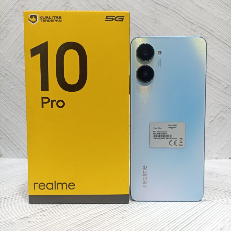Realme 10 Pro 5G Ram 8/256 GB Handphone Second Bekas Fullset