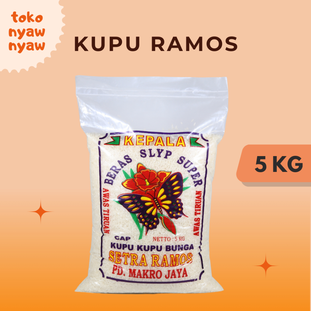 

Beras Ramos Slyp Super Cap Kupu Kupu Bunga 5kg, 10kg, 20kg, 25kg by Ojol