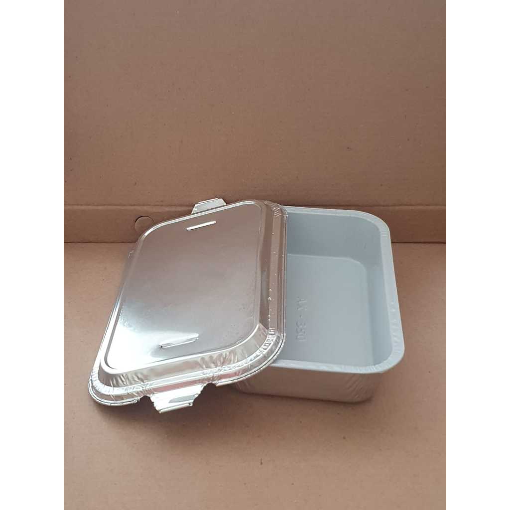 ALUMINIUM FOIL TRAY AX350 + TUTUP (380ML) DIJUAL PER 10 PCS