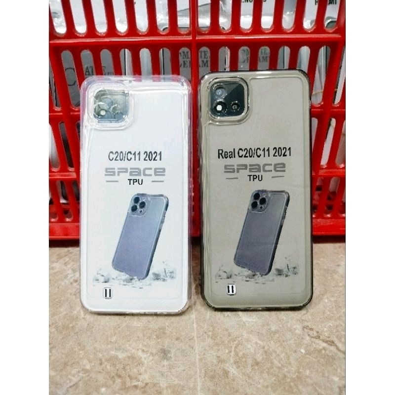CASE BENING TRANSPARAN SPACE TPU HP REALME C20/C11 2021 /REALME C11 2020 SLICON BENING