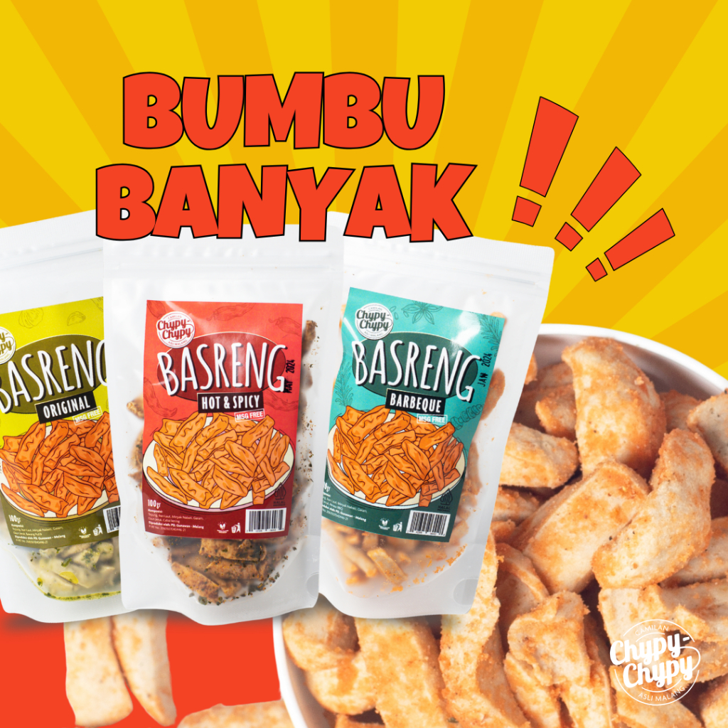 

Basreng Daun jeruk Renyah Chypy - Kemasan Pouch