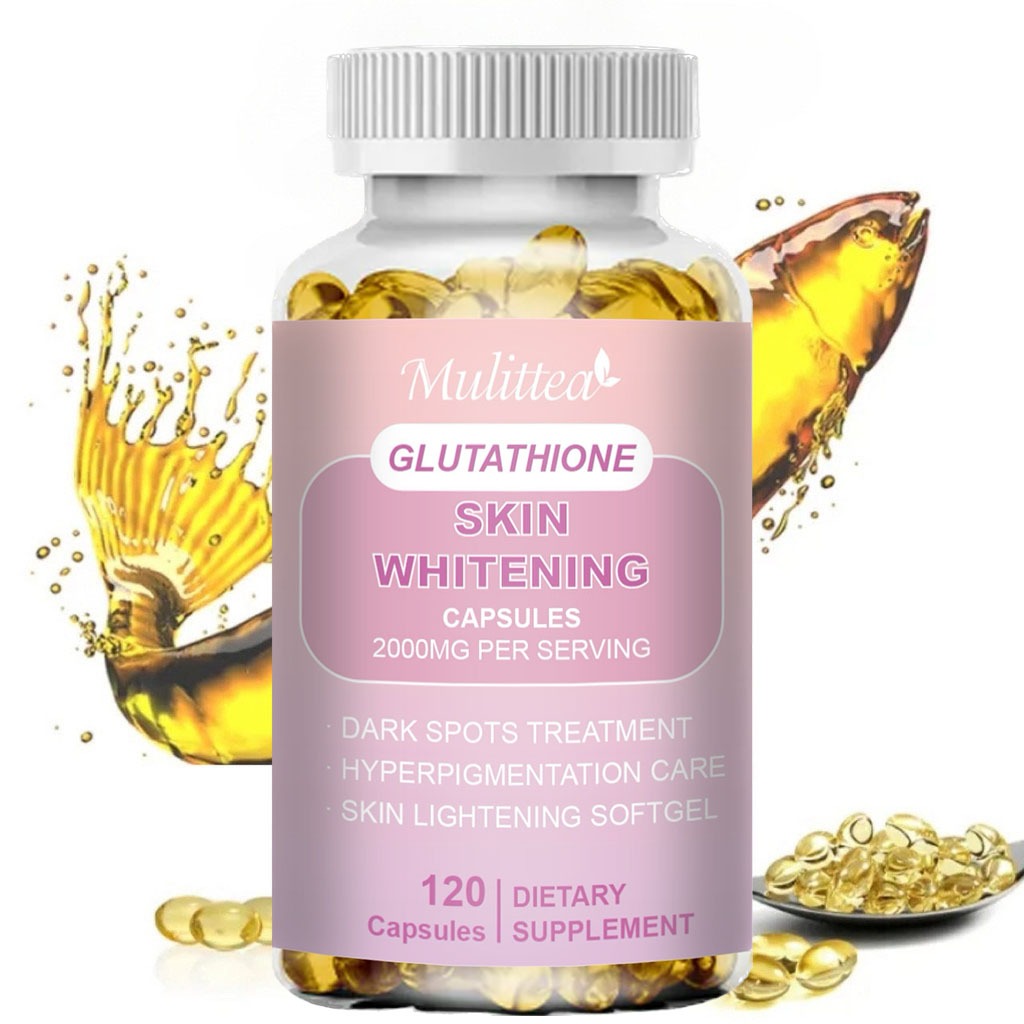 Mulittea Glutathione 2000mg Kapsul - Memutihkan Kulit, Anti Aging, Detox Tubuh Atasi Flek Hitam, Kul