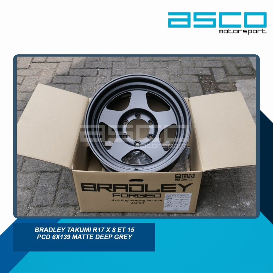Bradley takumi R17 x 8 ET 15 PCD 6x139 Matte Deep Grey