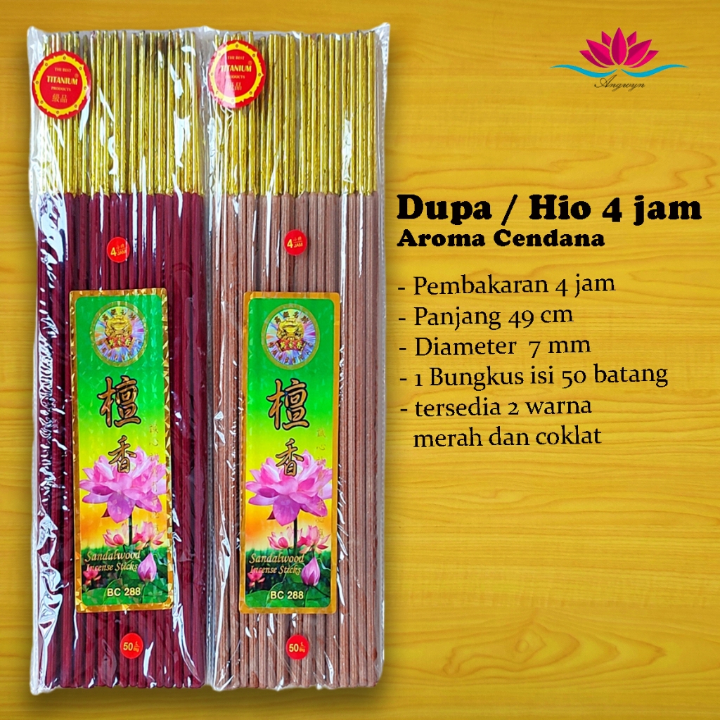 Dupa / Hio besar 4 Jam Aroma Cendana / Sandalwood