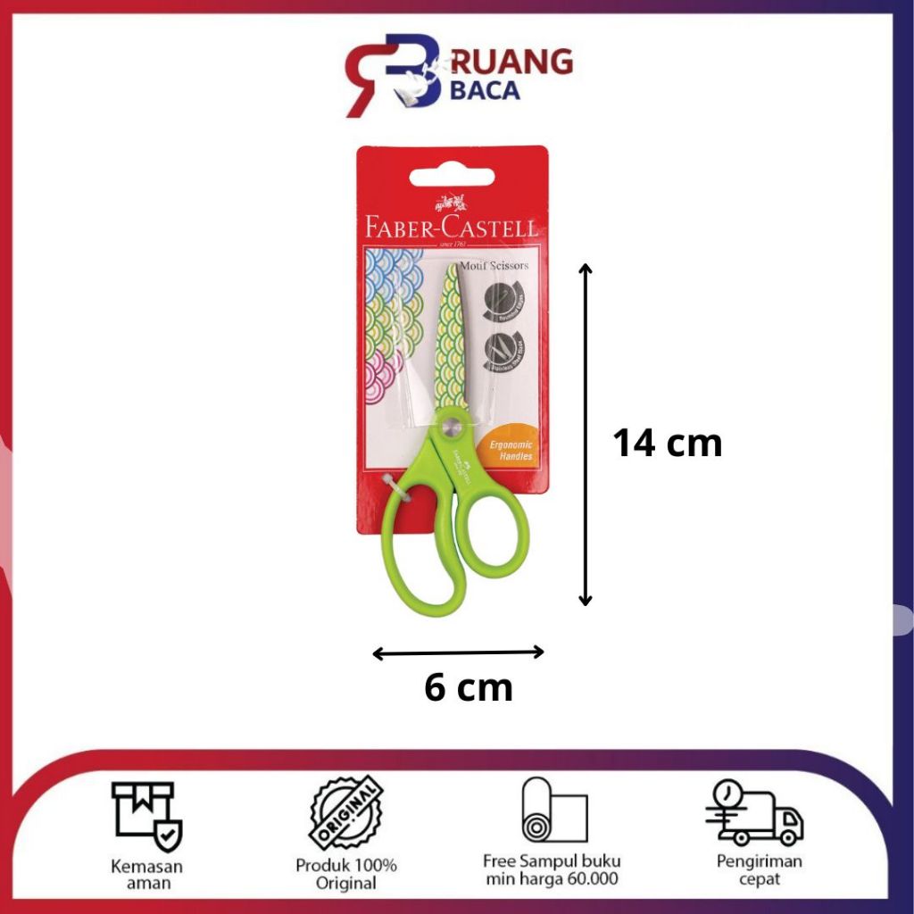 

MOTIF SCISSORS GREEN 187764 FABER CASTELL