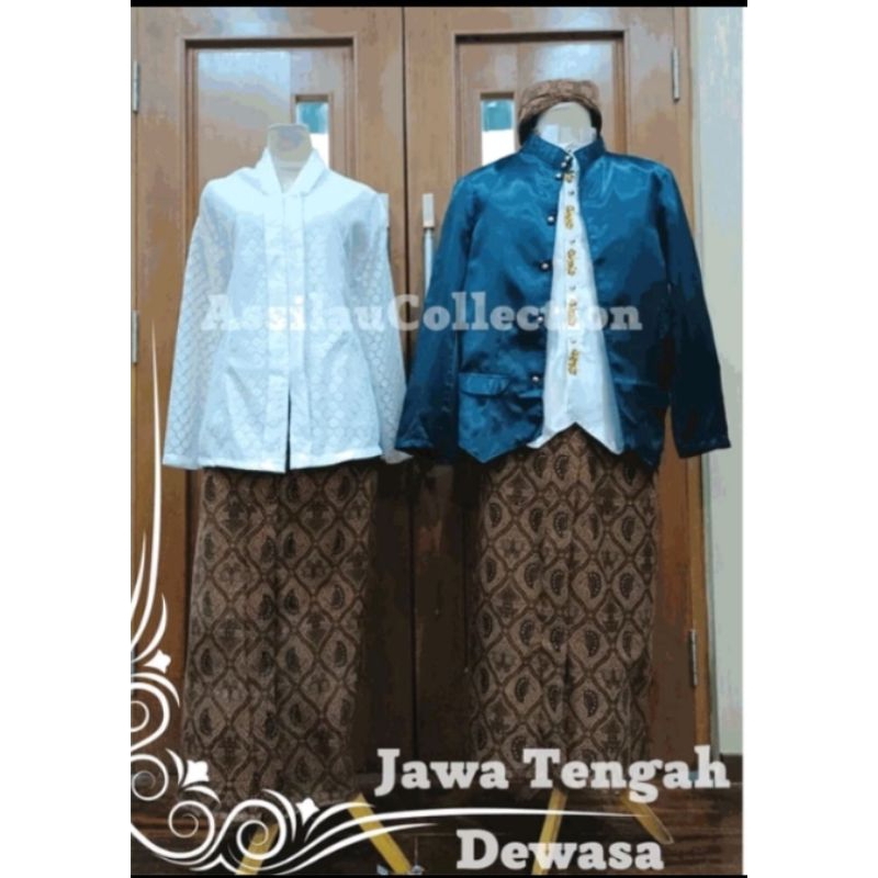 Baju Adat Jawa Tengah Beskap Dewasa laki/wanita