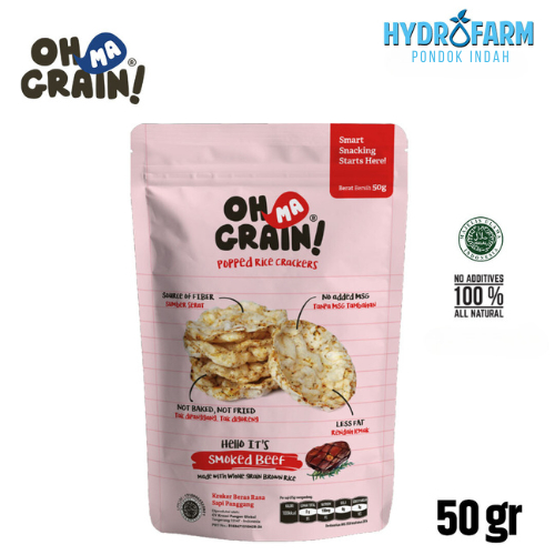 

Oh Ma Grain! - Popped Rice Crackers / Keripik Beras (Smoked Beef)