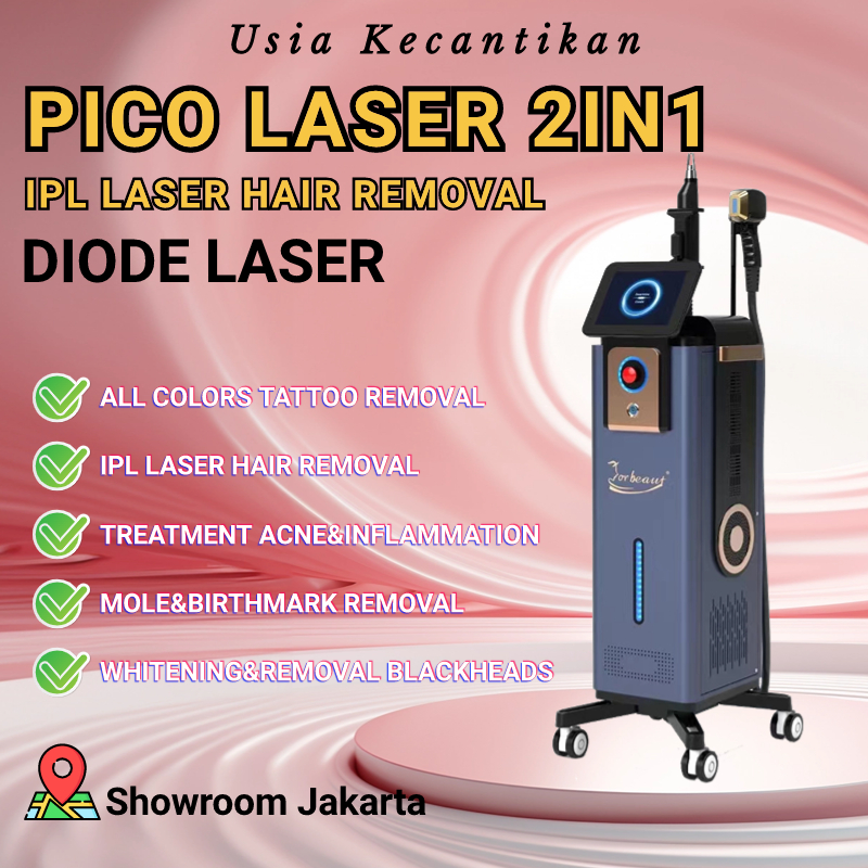 Picosecond Laser 2in1 ipl laser hair removal skin rejuvenaiton laser wajah alat laser penghilang fle
