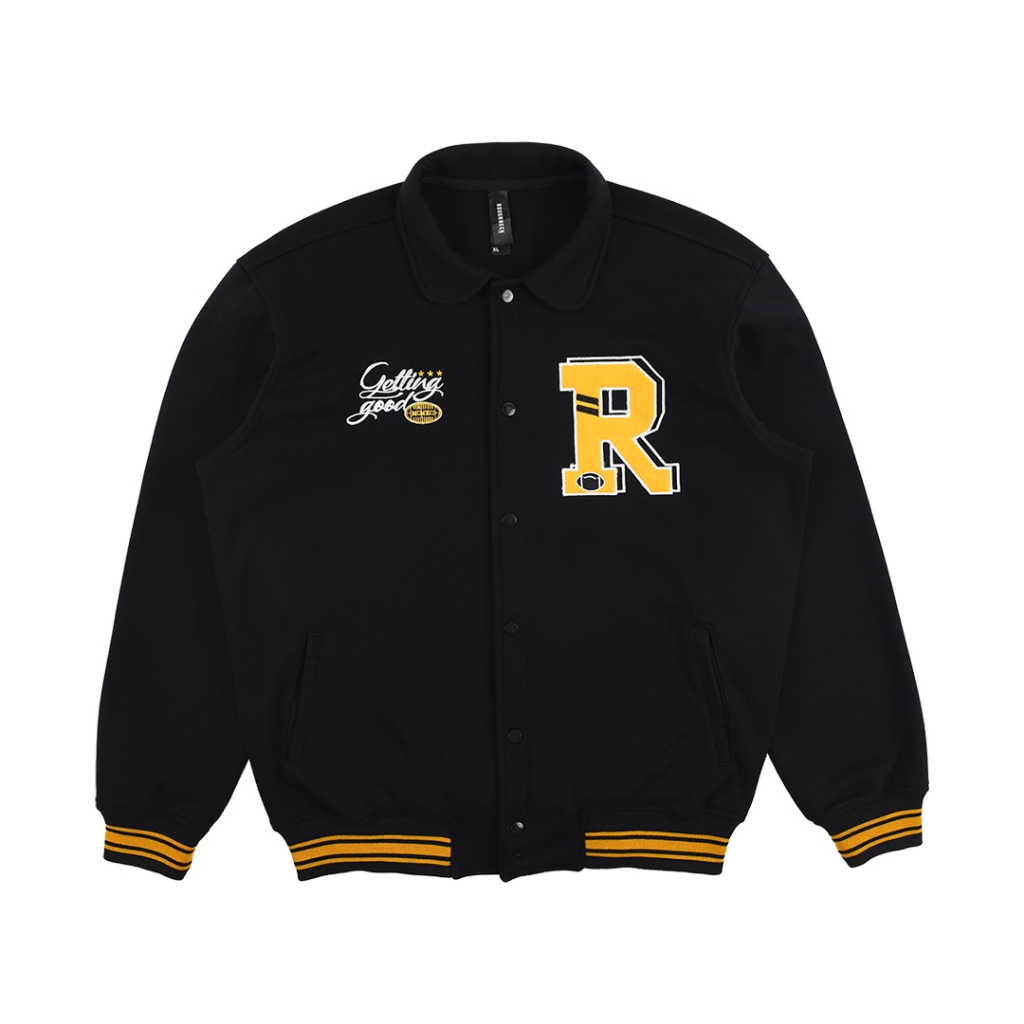 Roughneck VB013 Black Getting Good Varsity Jacket