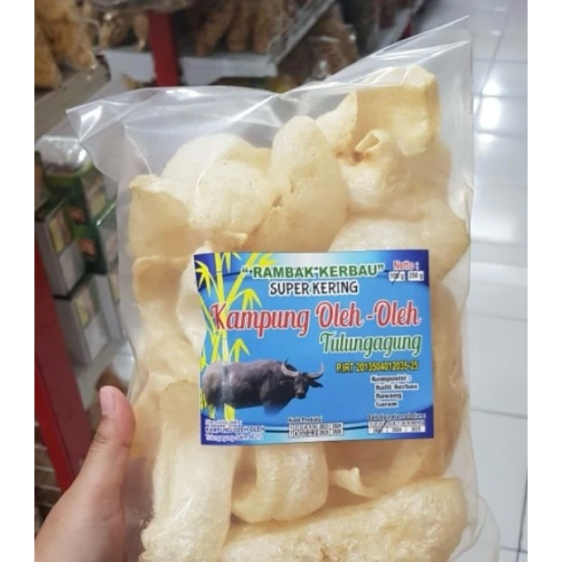 

Kerupuk rambak kulit kerbau premium kemasan 250gr terlaris