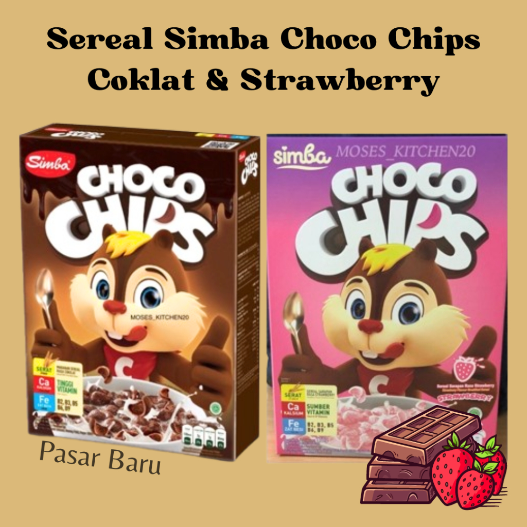 

Simba Choco Chips Kemasan Box 150 gr - Coklat - Strawberry - Dengan Gandum Utuh - Sarapan Terbaik