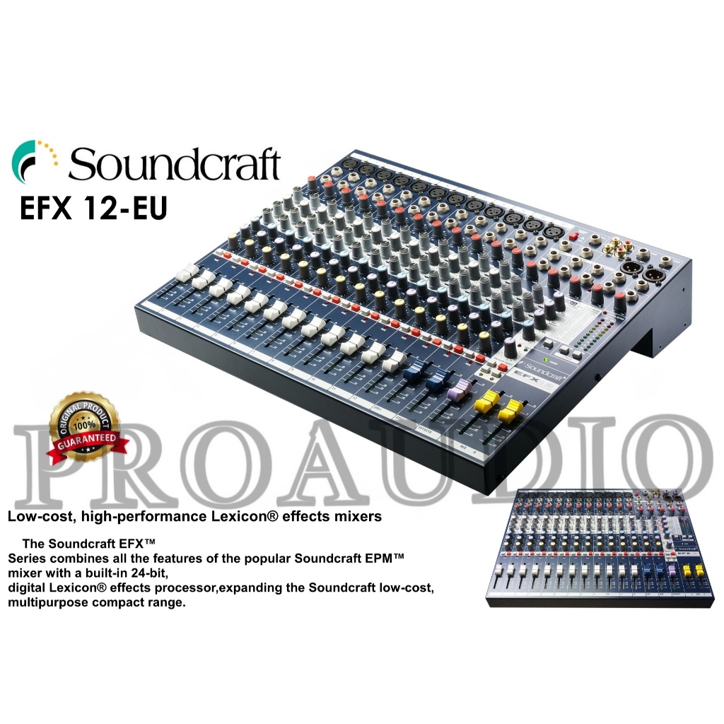 MIXER AUDIO SOUNDCRAFT EFX12 EU / EFX 12 EU / EFX-12 EU MIXER 12 CHANNEL ORIGINAL