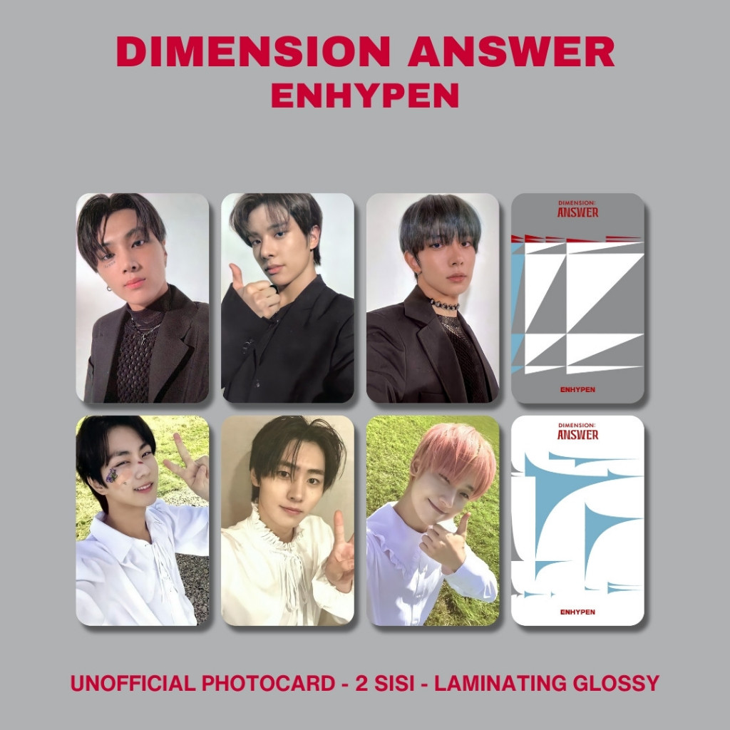 photocard enhypen dimension answer album pc premium heesueng jake jay jungwon niki sunghoon sunoo