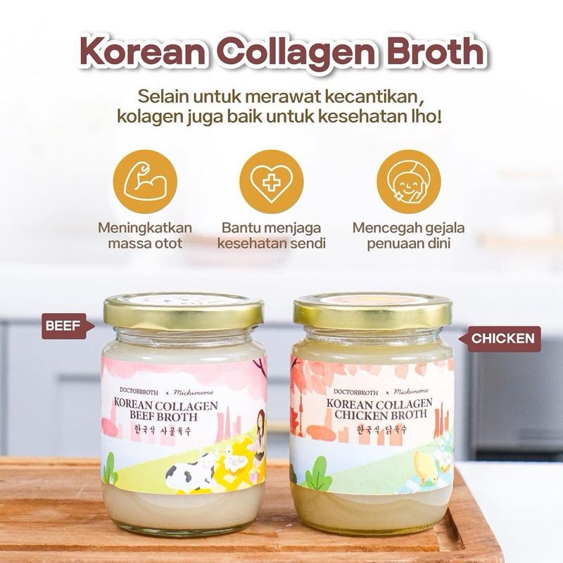 

DOCTOR BROTH X MICHIMOMO KOREAN COLLAGEN BEEF AND CHICKEN BROTH (Ready Balikpapan)