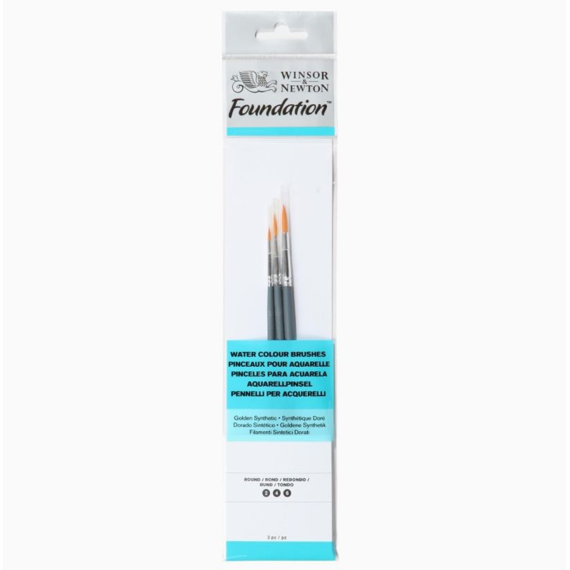 

KUAS FOUNDATION WATER COLOUR BRUSH SET 3 GOLDEN SYNTHETIC WINSOR & NEWTON 5295010