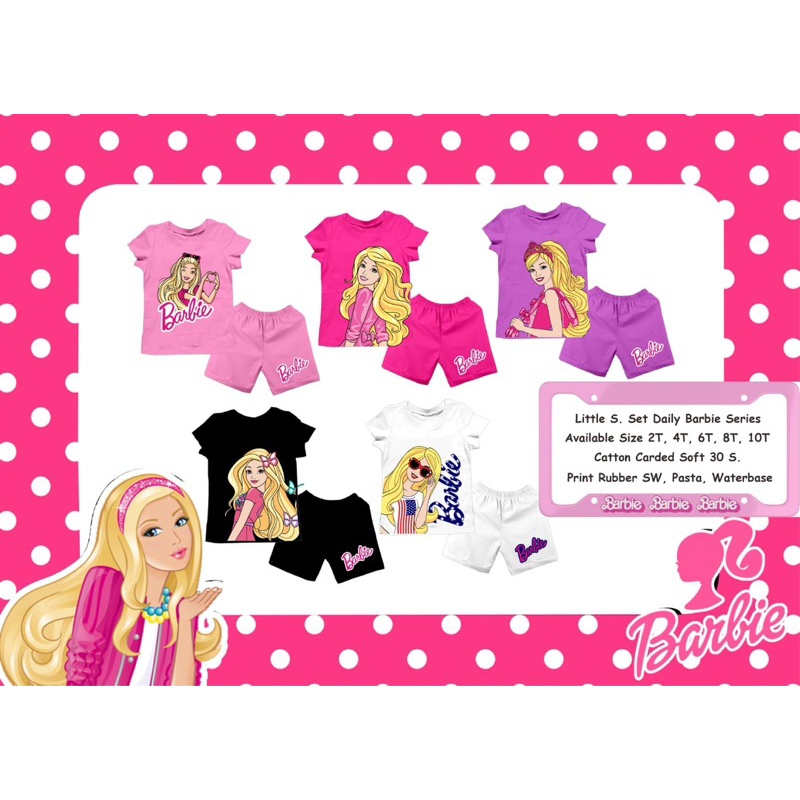 Baju anak perempuan baju setelan anak perempuan baju anak setelan barbie baju piyama anak barbie