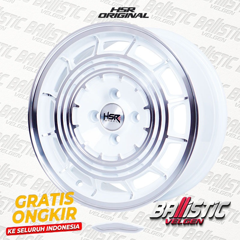 Velg Variasi Monoblok Mobil Brio, Calya, Jazz, Sedan DLL Ring 15 Lubang Baut/PCD 4X100 Palek HSR