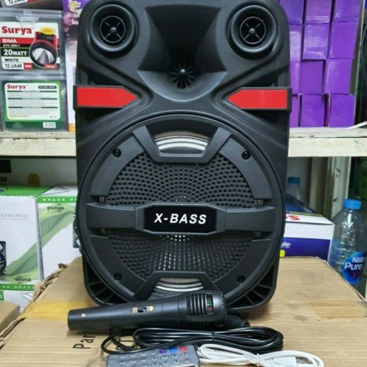 COD Speaker Bluetooth karaoke Fleco F868 mic X BASS 85 INCH