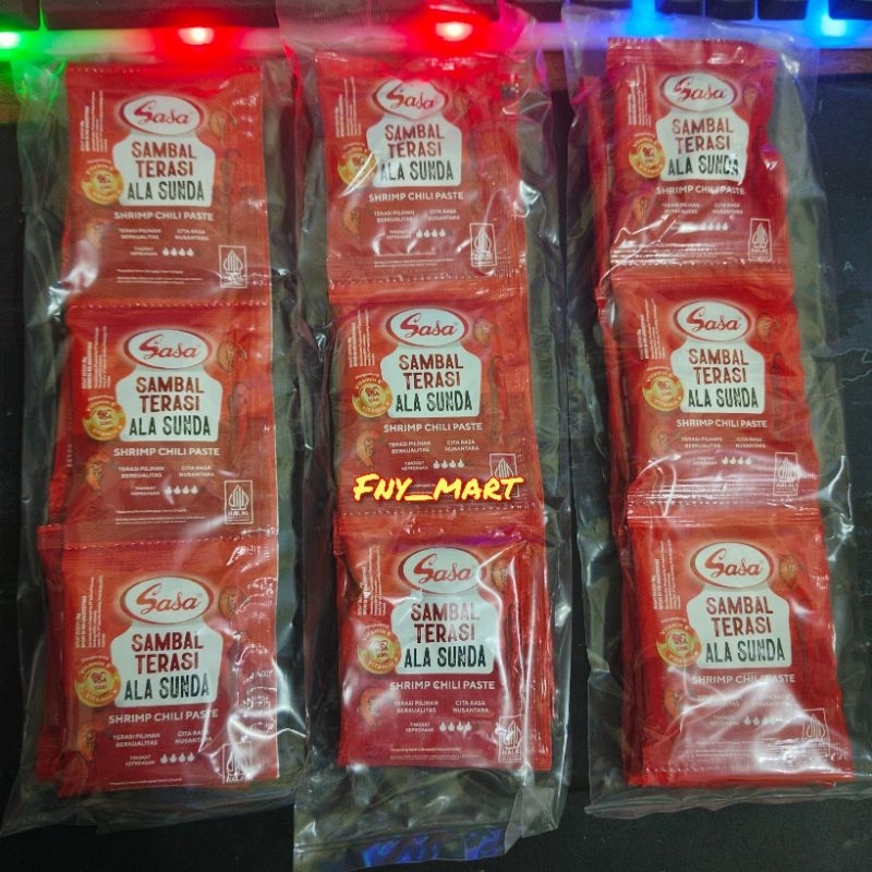 

Sasa Sambal Terasi Sachet 18g isi 10 Sachet