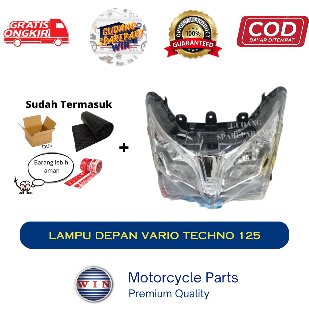 Lampu depan Honda Vario Techno 125 CBS WIN