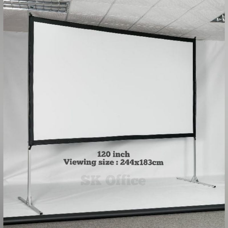 Easy Fold Screen Pro Front&Rear 120inch Tembak Depan Belakang layar proyektor screen projector Baru