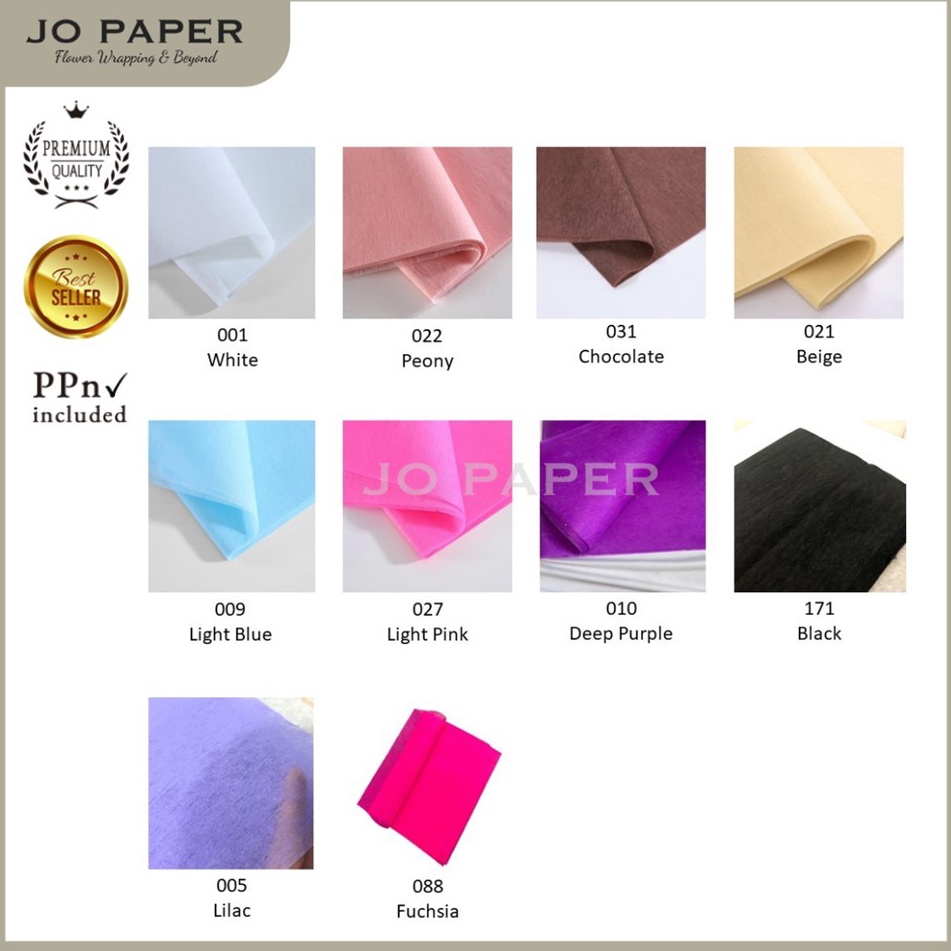 

Terlaris 283 LEMBAR Kertas Tissue Tisu Florist Buket Bunga Korea Tissue Paper Craft Wrapping Packaging