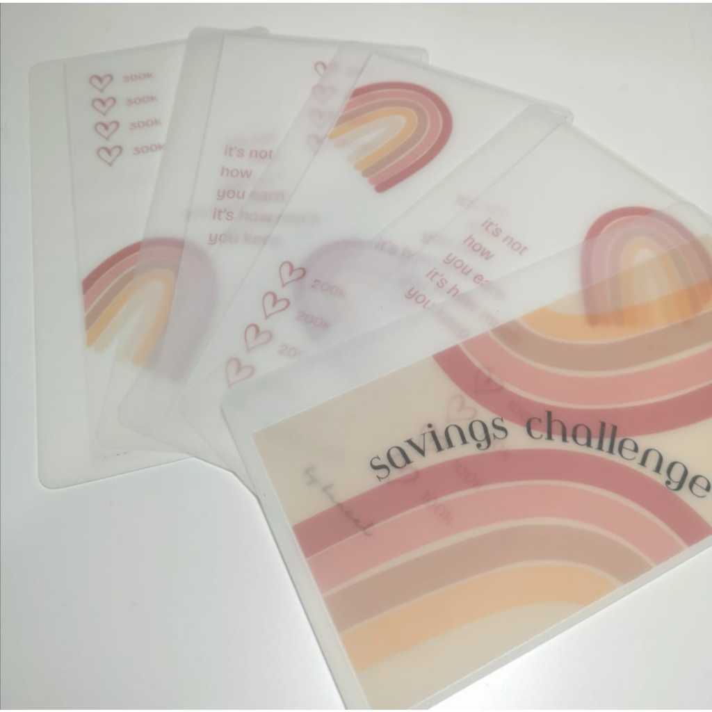 

RAINBOW RANDOM SAVINGS CHALLENGE A6 MATTE LAMINATING