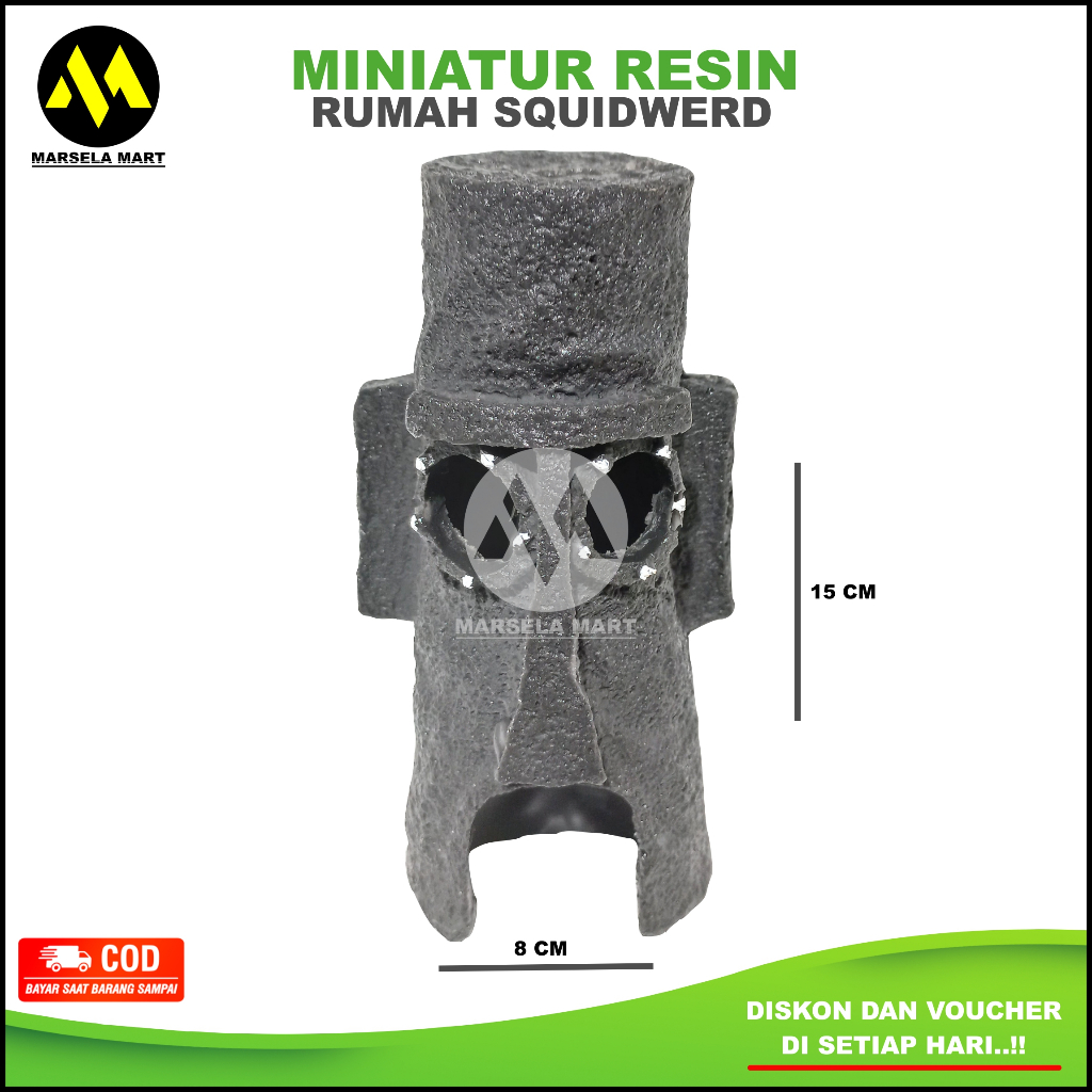 Hiasan Aquarium Rumah Squidwerd Diorama Miniatur Resin Hiasan Akuarium Aquascape Ornamen Ikan Hias