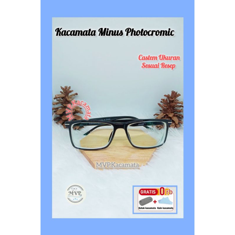 Kacamata Minus Photocromic -0.25 SD -8.00 Kacamata Minus Photocromic pria dan wanita