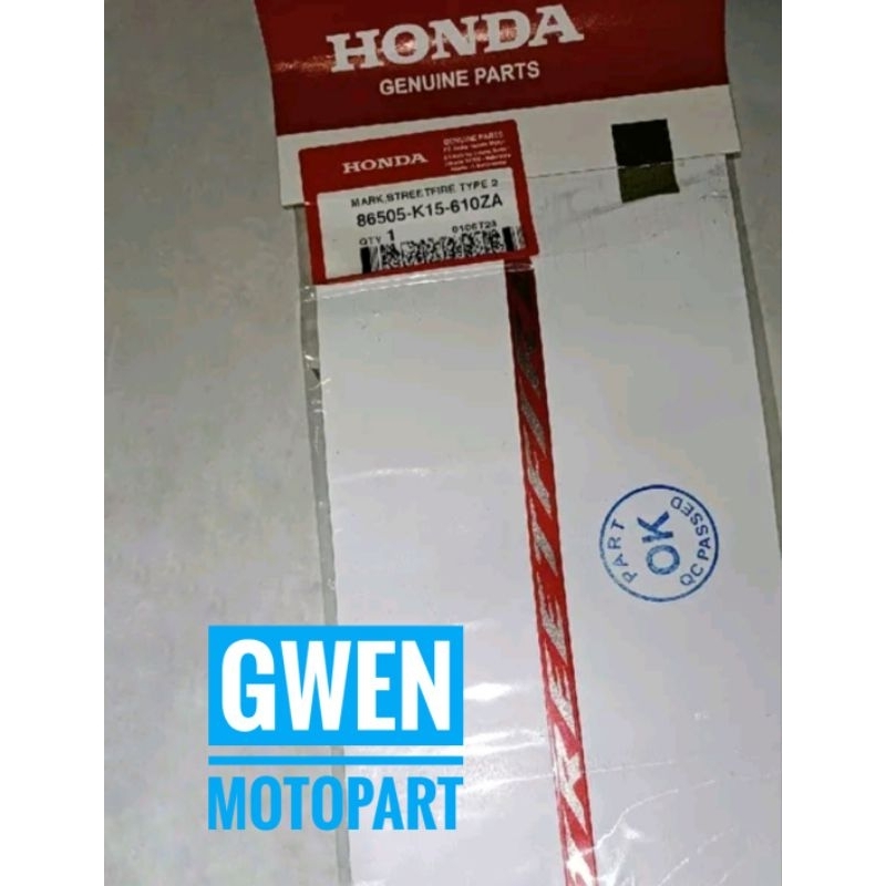 Sticker Stiker Shroud Sayap Tangki Kiri Mark Streetfire Type 2 CB150R CB 150R K15M Merah Doff Matte 