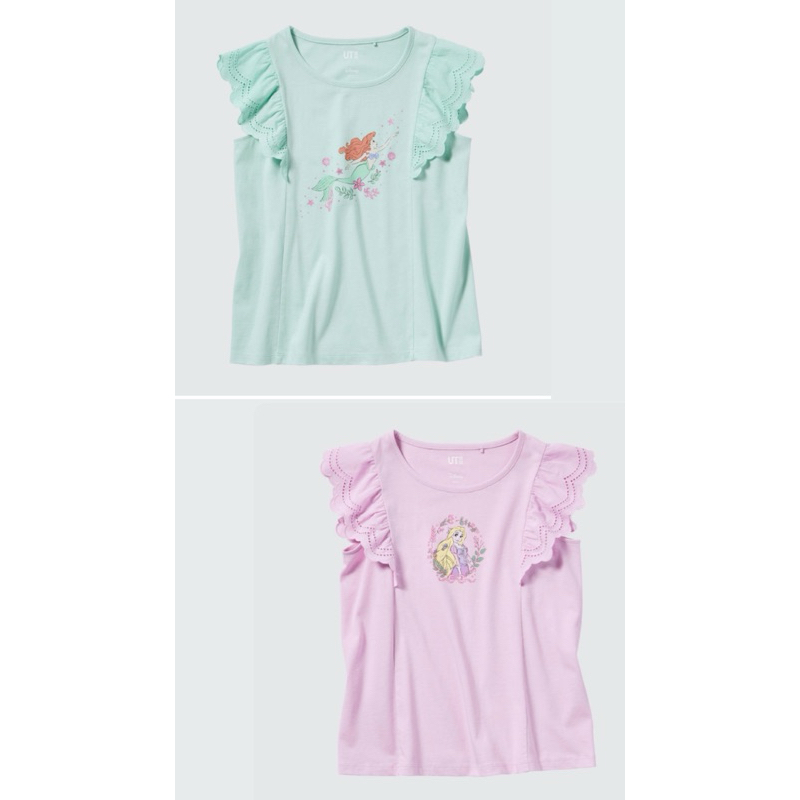 PROMO: Mermaid Rapunzel Kaos Anak/ kids Toddler UNIQLO Ariel blouse kaos anak pendek panjang anti sl